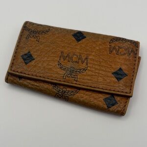MCM Cognac Visetos key Holder